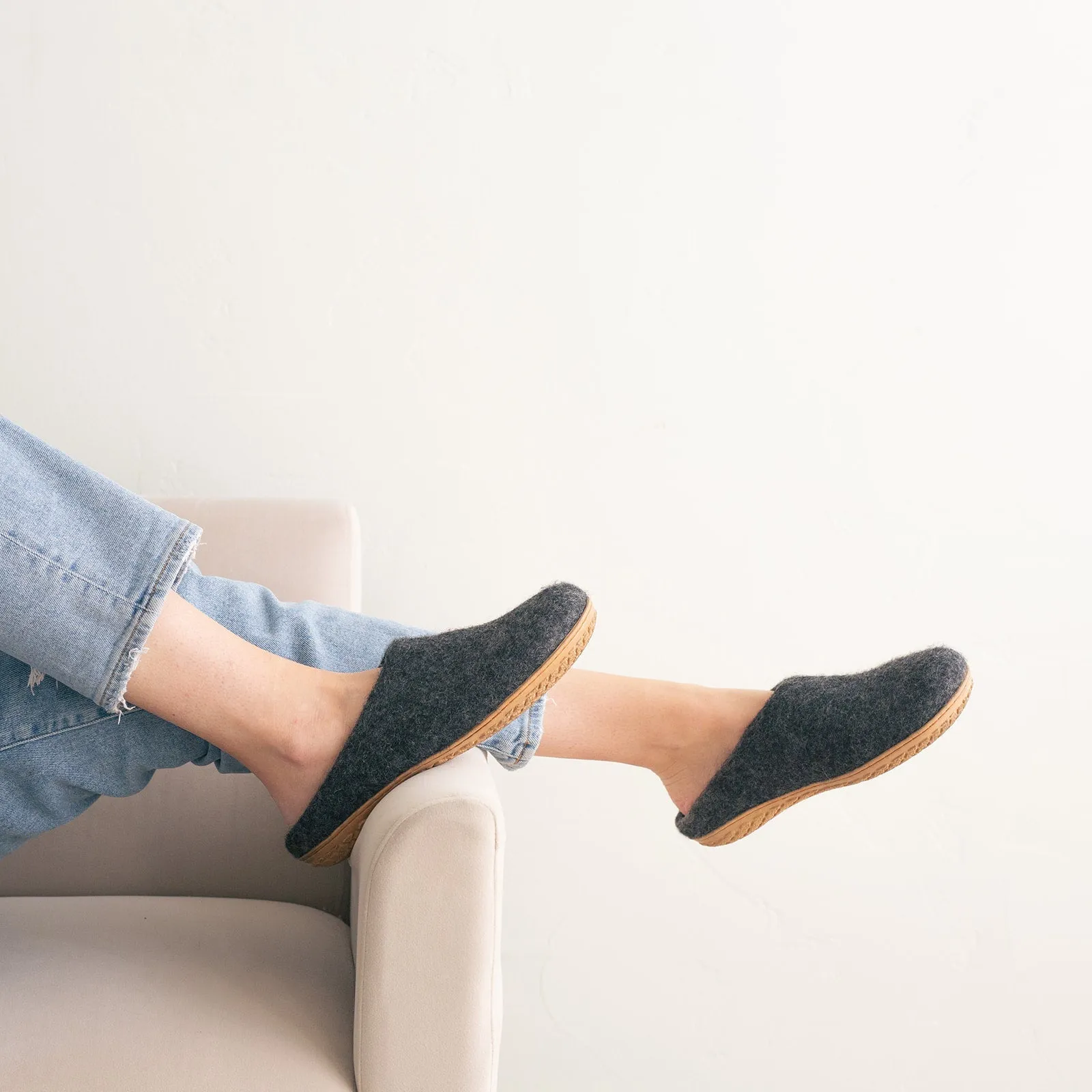 Stone Gray | Luxury Organic Merino Wool Slippers