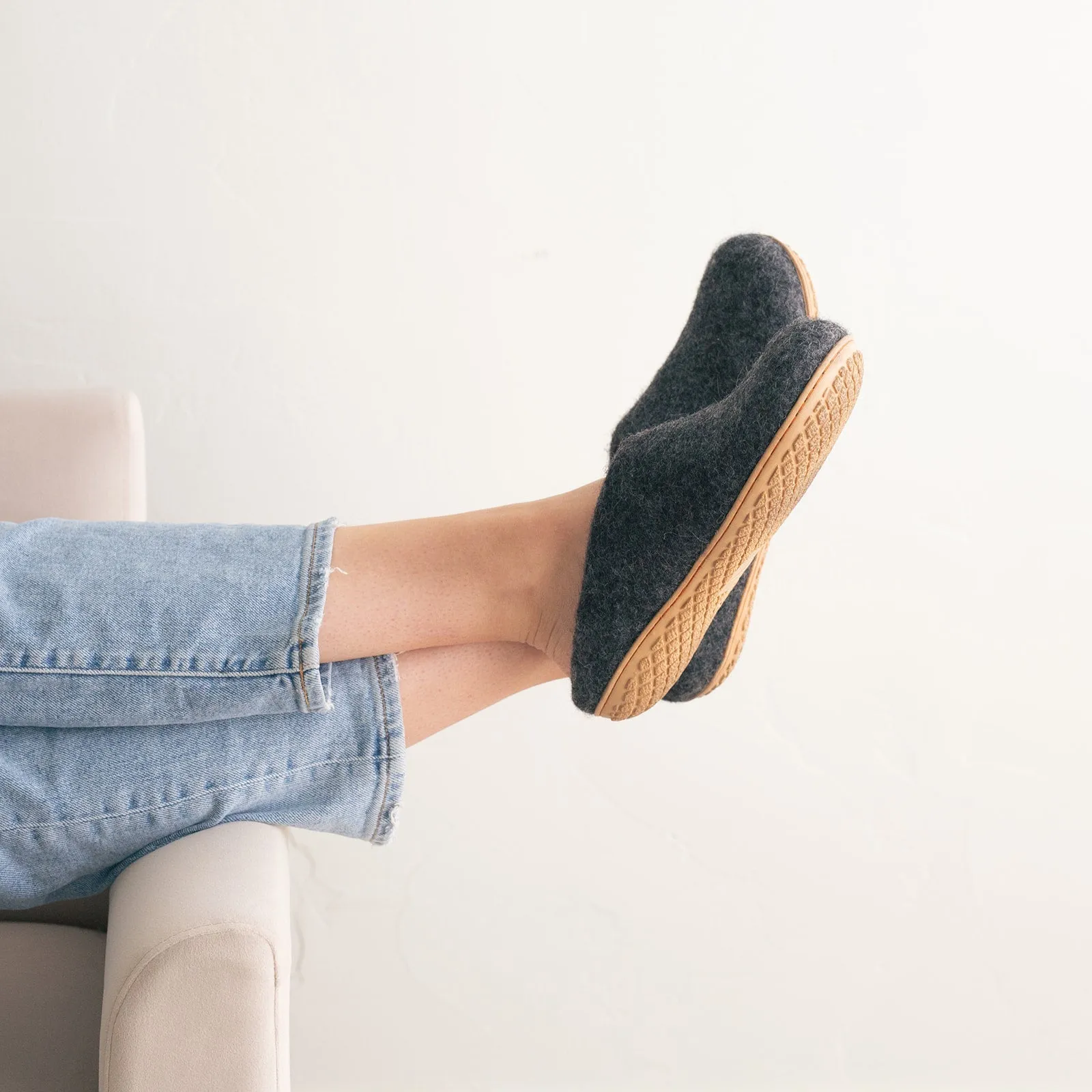 Stone Gray | Luxury Organic Merino Wool Slippers