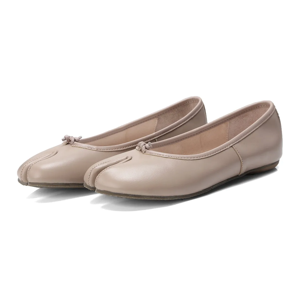 Tabi Ballerina Shoes Womens Leather Slip On Loafers