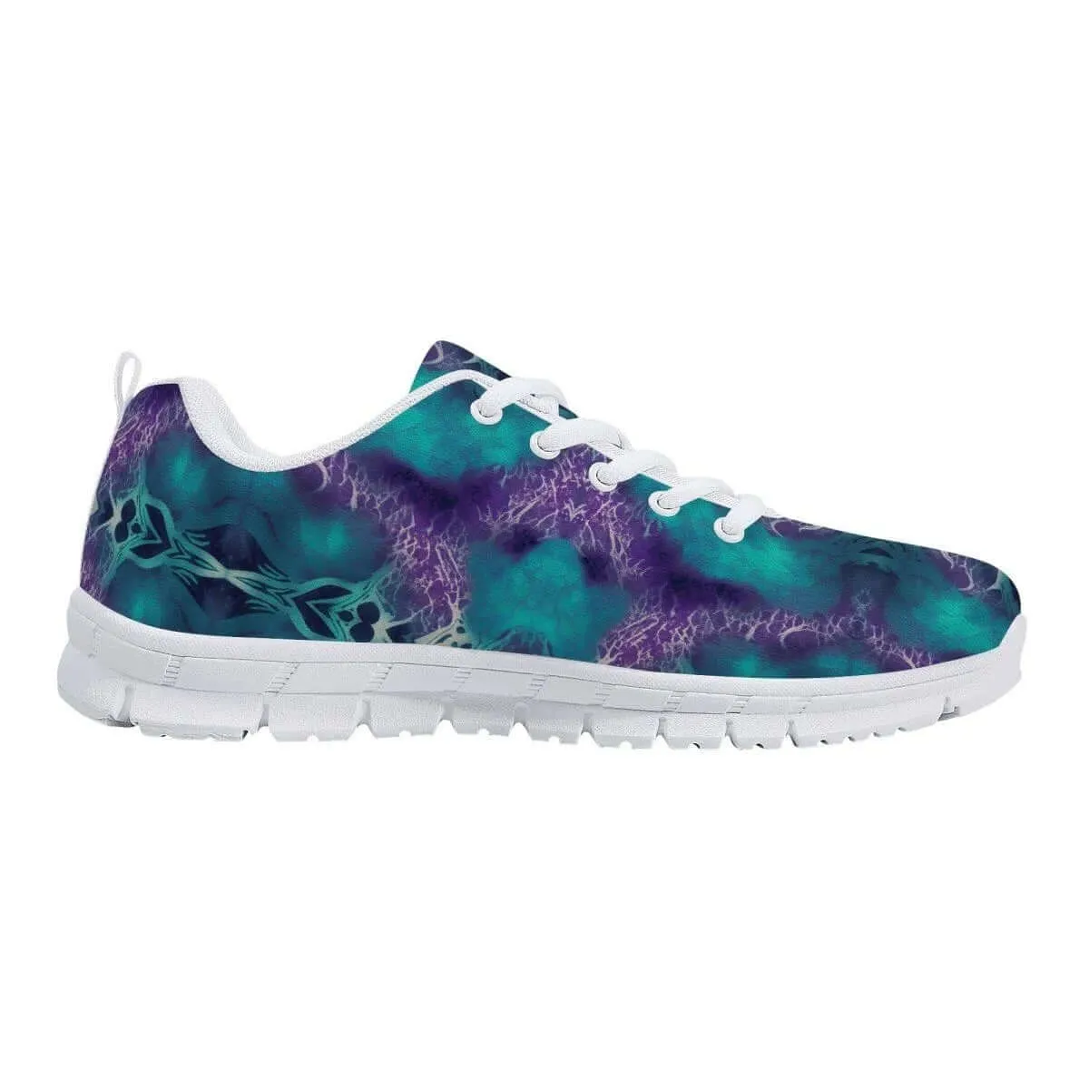 Teal and Purple Men's Running Shoes