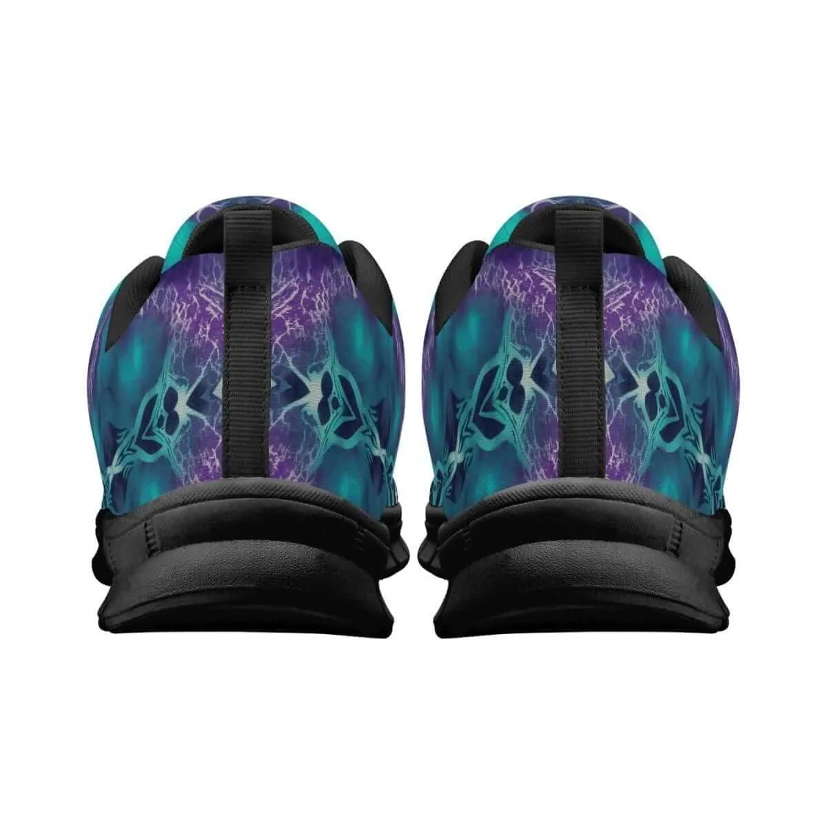 Teal and Purple Men's Running Shoes