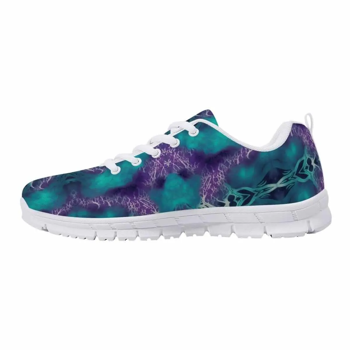 Teal and Purple Men's Running Shoes