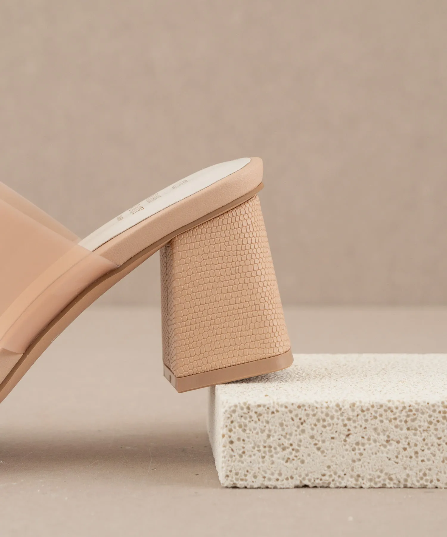 The Bagan | Apricot Transparent Sandal Heel