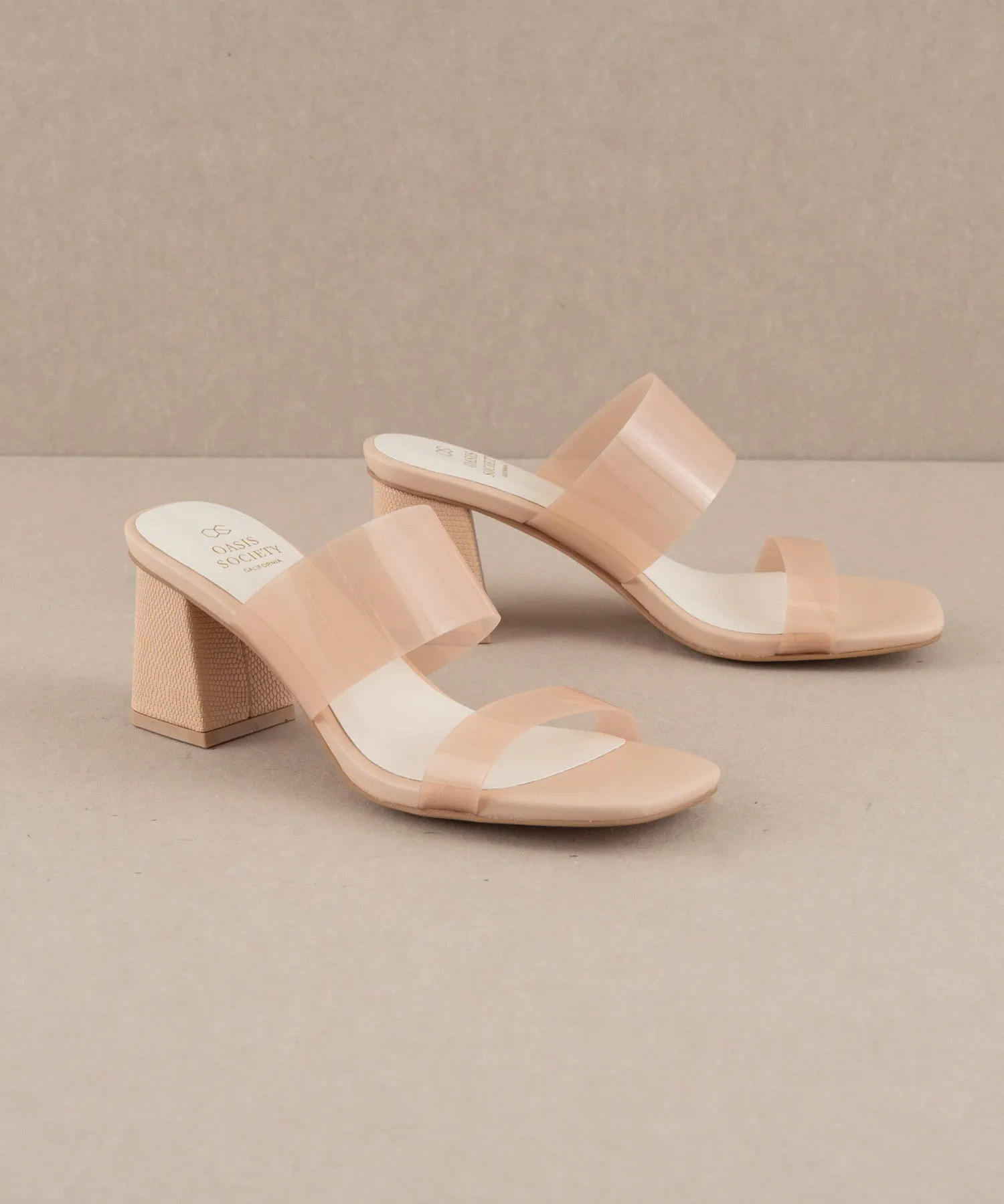 The Bagan | Apricot Transparent Sandal Heel