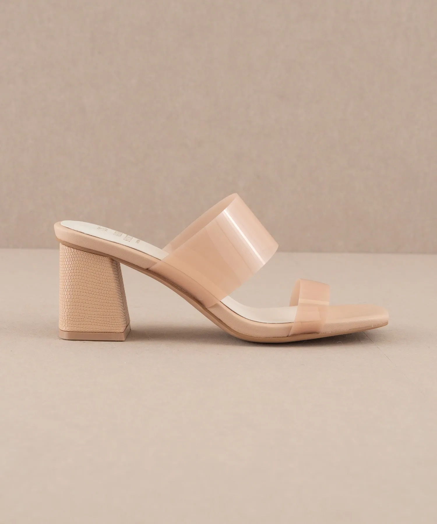 The Bagan | Apricot Transparent Sandal Heel