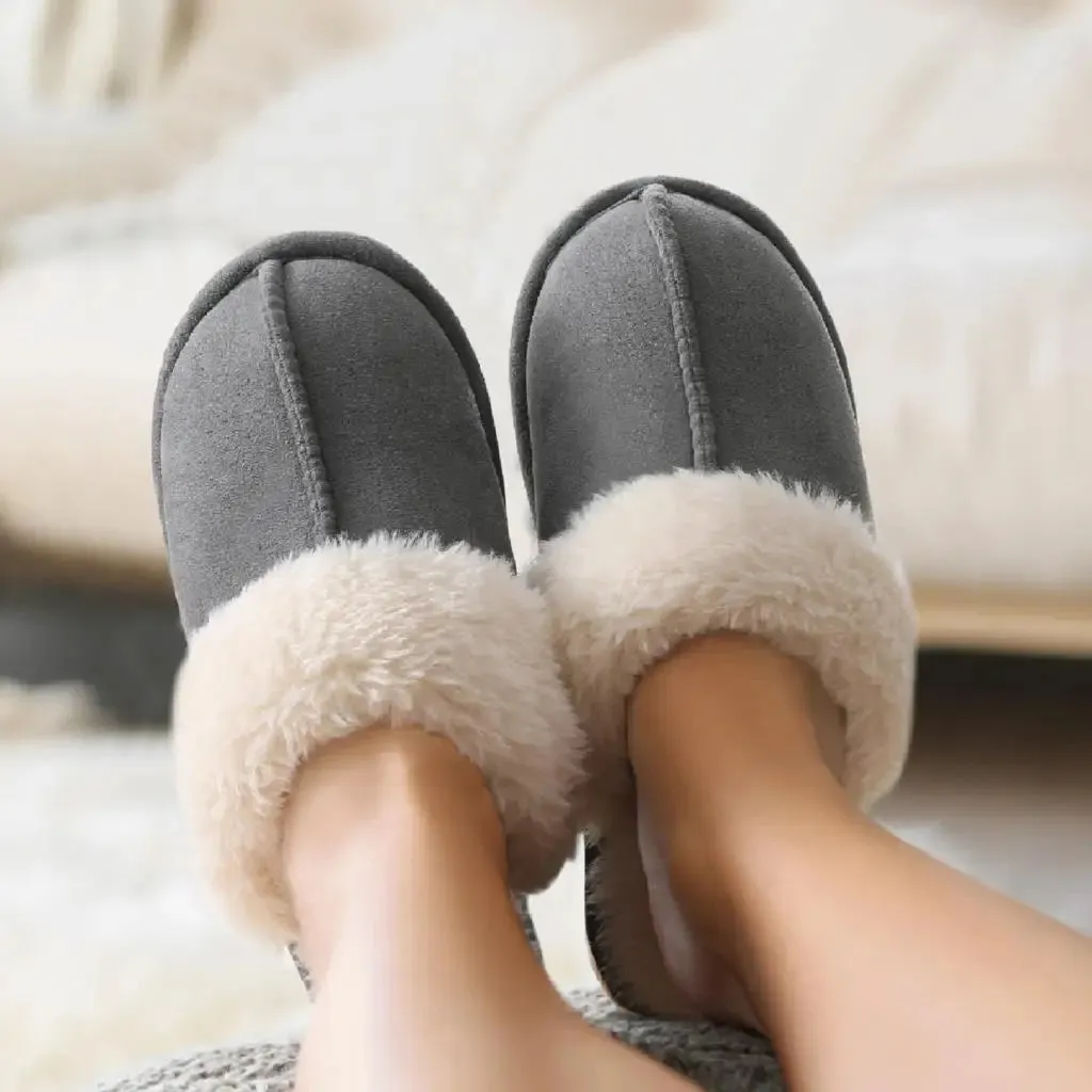 UGG Fuzzy Slippers Women's Men's Premium Sheepskin Scuffs