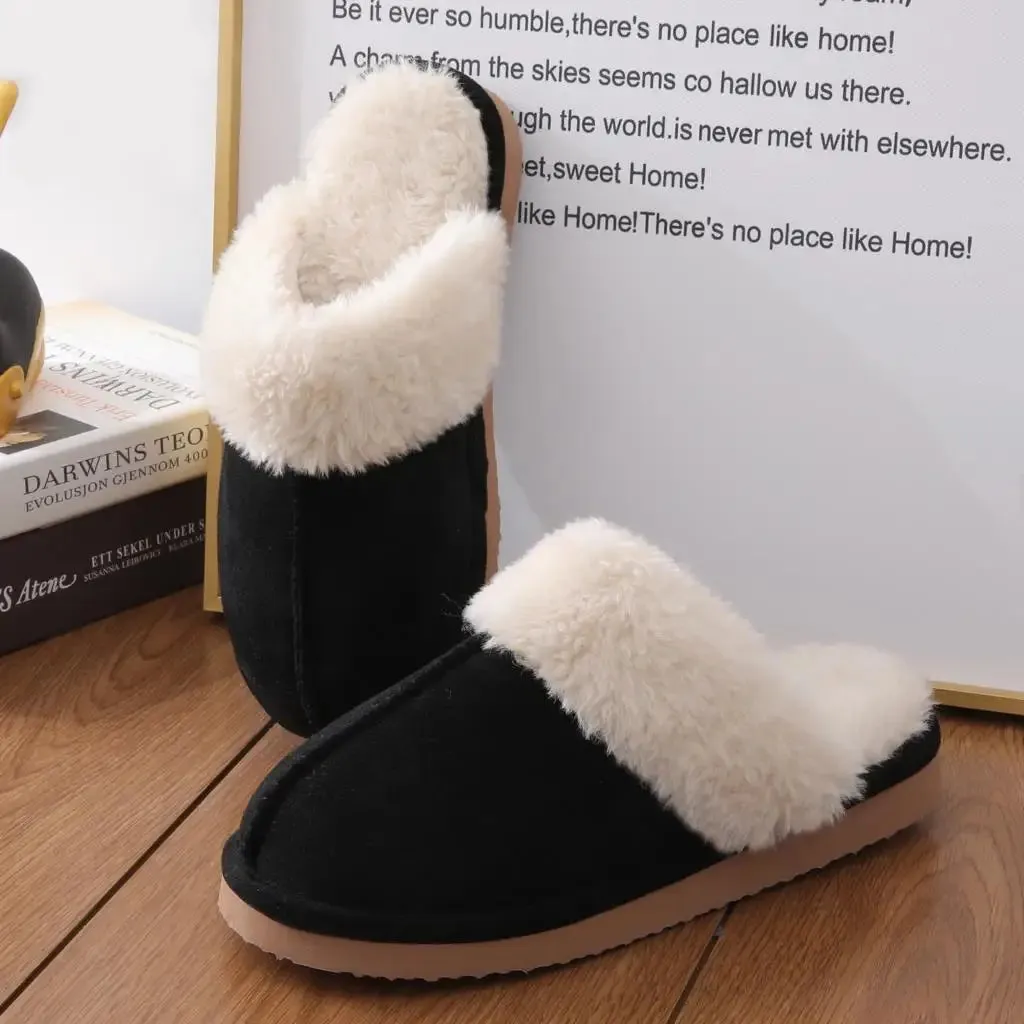 UGG Fuzzy Slippers Women's Men's Premium Sheepskin Scuffs