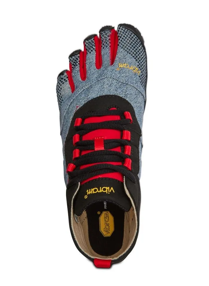 Vibram Women V-Trek Fitness Five Fingers Outdoor Sports Light Denim Red Trainers