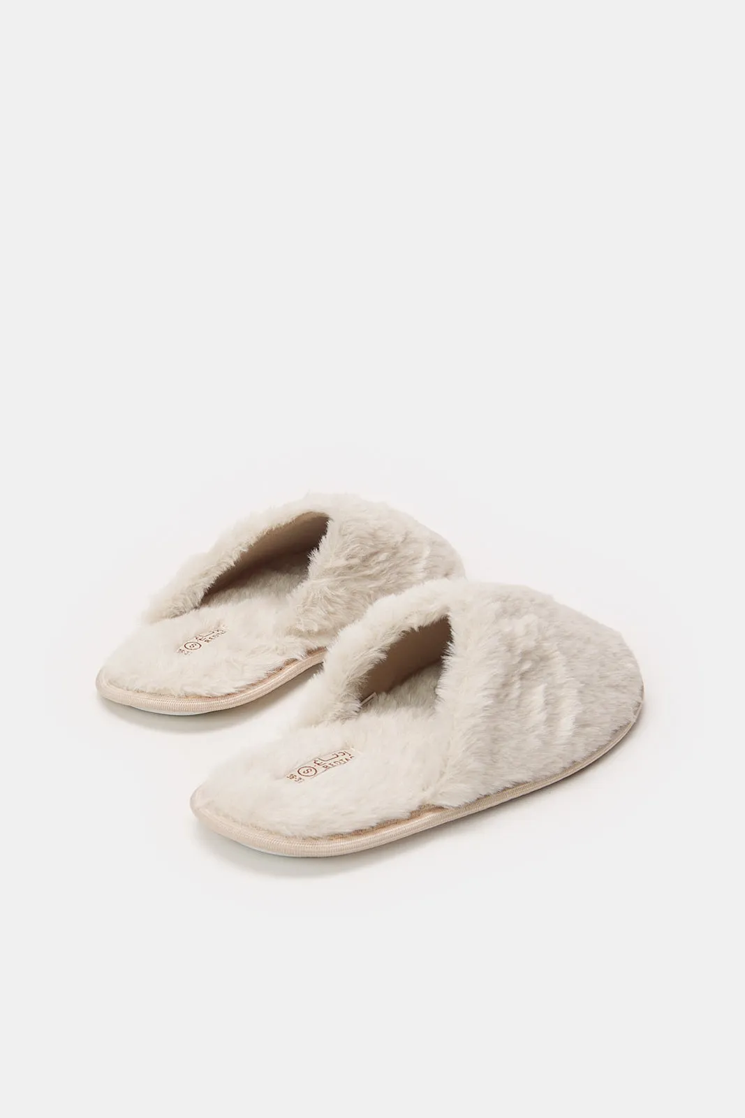 Women Beige Closed Toe Slipper