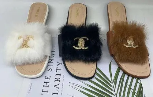 Women's Fashion Design Fur Slide Sandals