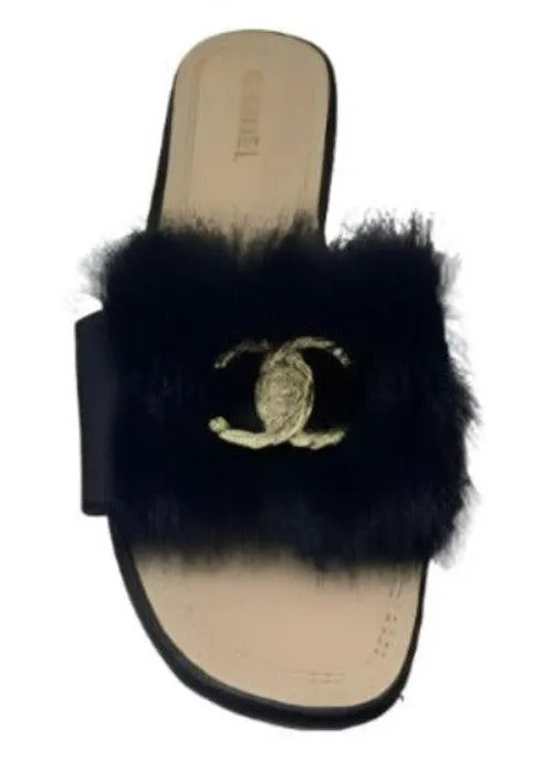 Women's Fashion Design Fur Slide Sandals