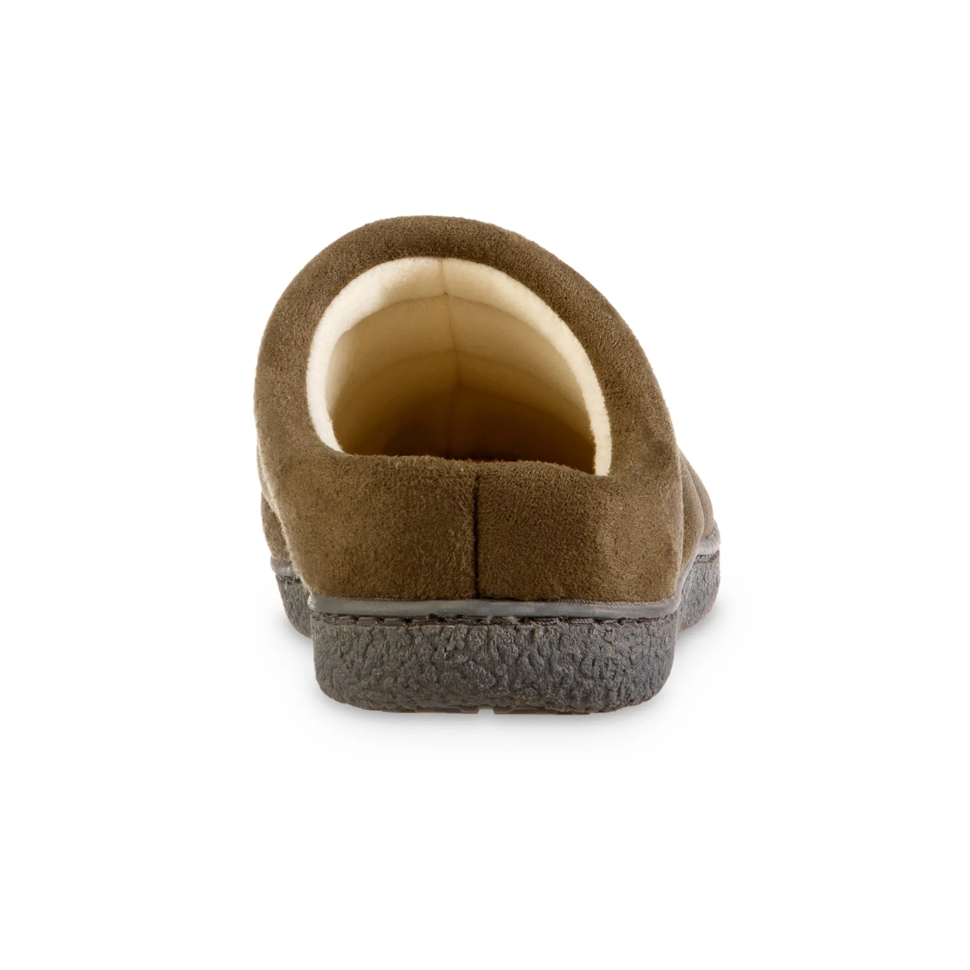 Women's Microsuede Puffer Clog Slipper with Enhanced Heel Cushion