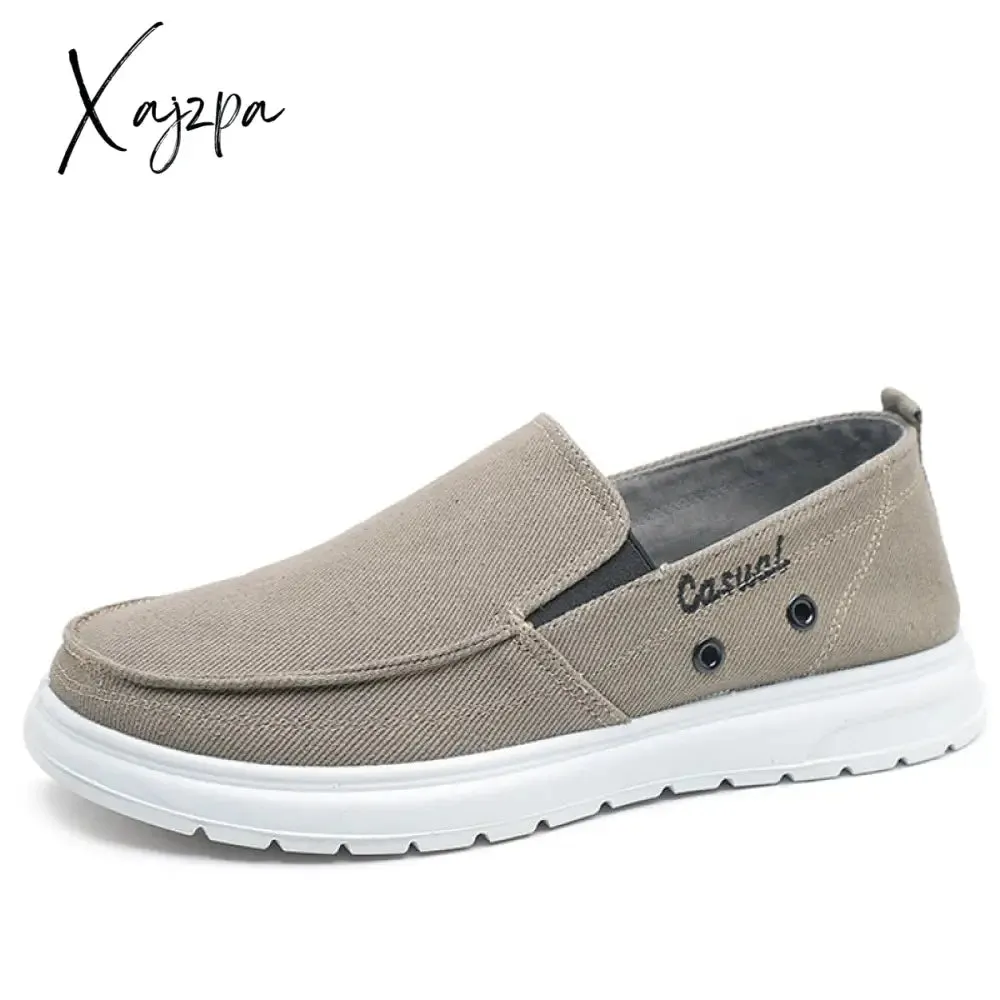 Xajzpa - Men Sneakers Brand Summer Breathable Luxury Outdoor Sneakers Men's Vulcanize Shoes Moccasins Designer Canvas Men's Canvas Shoes