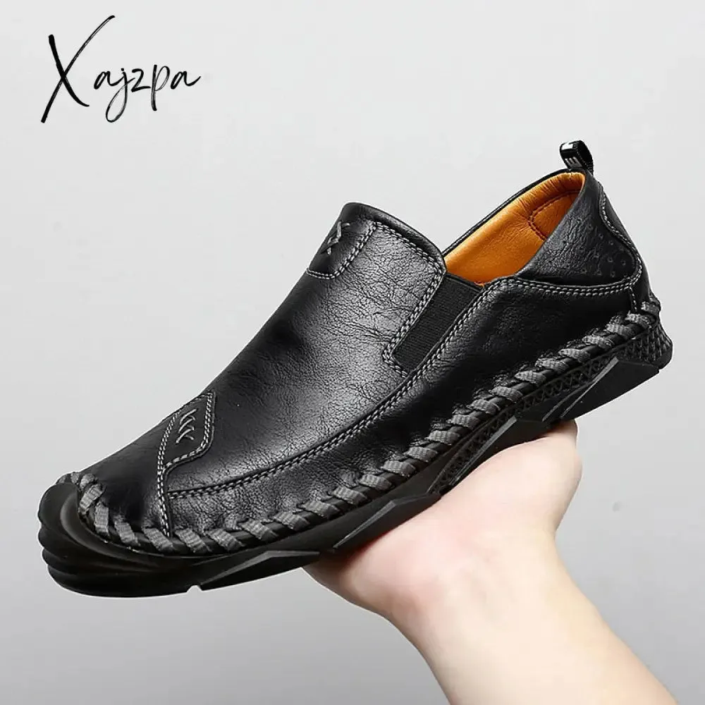 Xajzpa - Men's Casual Shoes Handmade Mens Style Shoes Comfortable Lace Up Men's Moccasins Breathable Mens Loafers Big Size 48 Sneakers