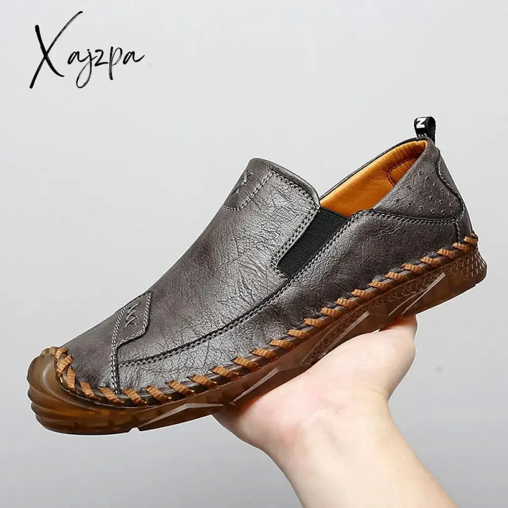 Xajzpa - Men's Casual Shoes Handmade Mens Style Shoes Comfortable Lace Up Men's Moccasins Breathable Mens Loafers Big Size 48 Sneakers