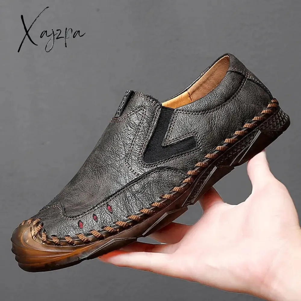 Xajzpa - Men's Casual Shoes Handmade Mens Style Shoes Comfortable Lace Up Men's Moccasins Breathable Mens Loafers Big Size 48 Sneakers