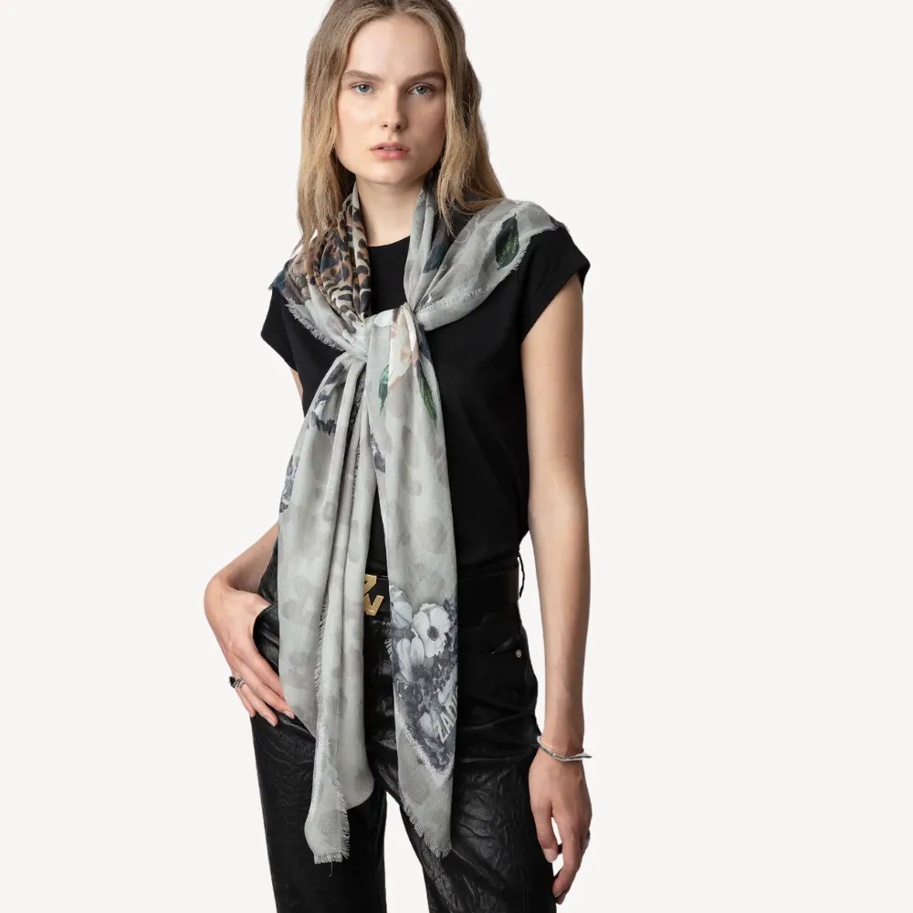 Zadig & Voltaire Kerry Wild Scarf - Kaki